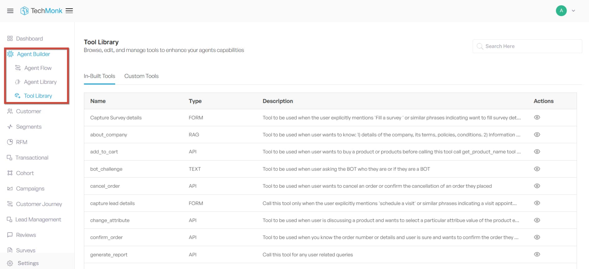 TechMonk's Agent Builder - Tools Library